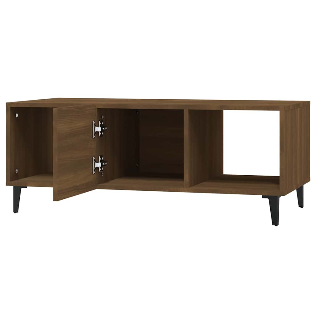 vidaXL Coffee Table Brown Oak 102x50x40 cm Engineered Wood 6