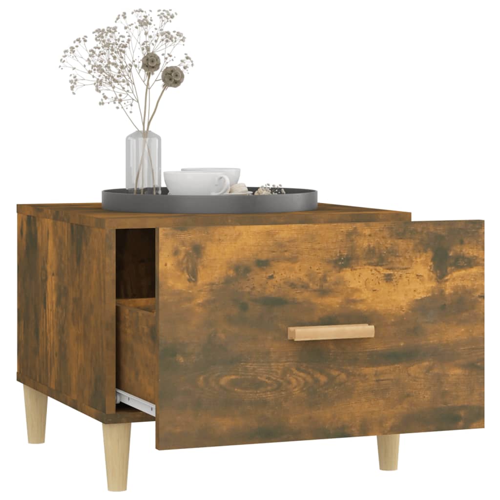 vidaXL Coffee Tables 2 pcs Smoked Oak 50x50x40 cm Engineered Wood 5