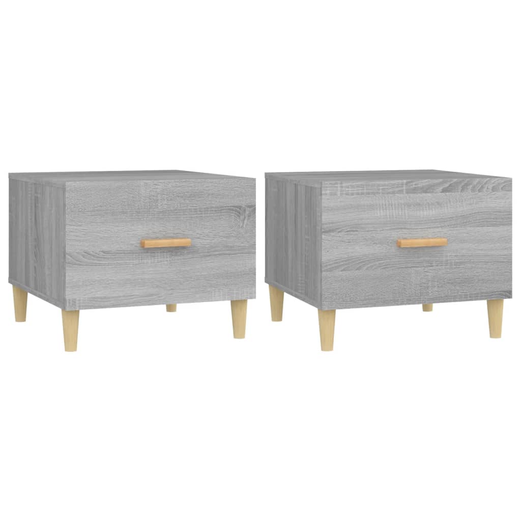 vidaXL Coffee Tables 2 pcs Grey Sonoma 50x50x40 cm Engineered Wood 2