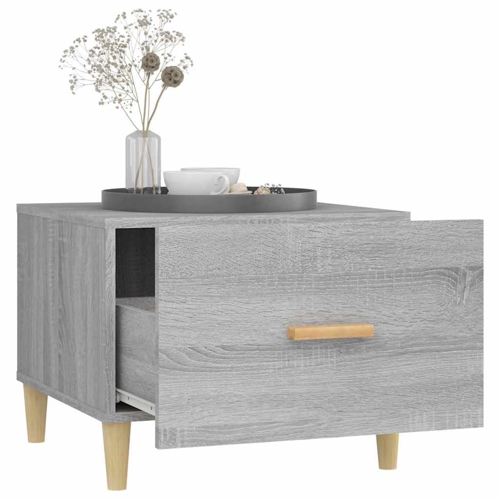 vidaXL Coffee Tables 2 pcs Grey Sonoma 50x50x40 cm Engineered Wood 4