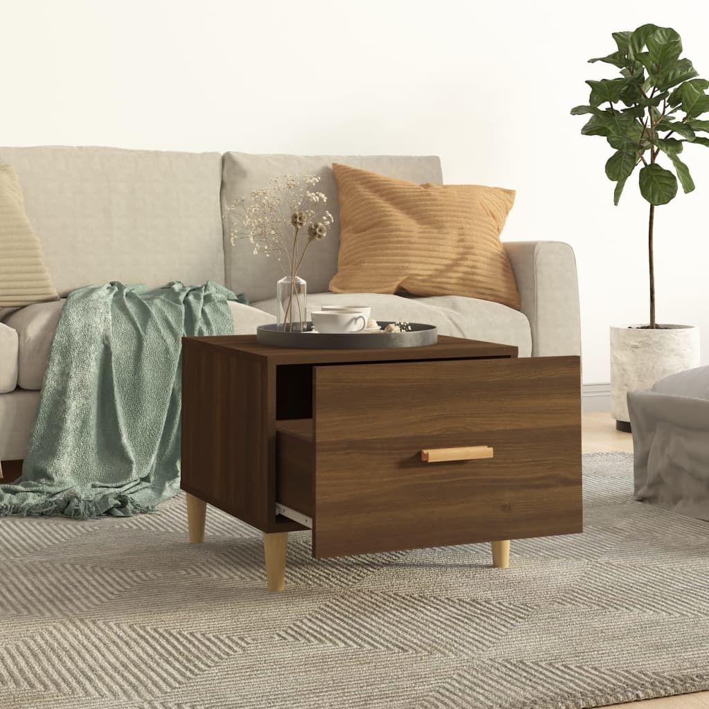 vidaXL Coffee Tables 2 pcs Brown Oak 50x50x40 cm Engineered Wood 3