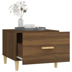 vidaXL Coffee Tables 2 pcs Brown Oak 50x50x40 cm Engineered Wood 5