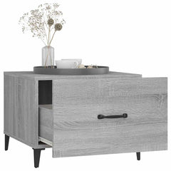 vidaXL Coffee Tables with Metal Legs 2 pcs Grey Sonoma 50x50x40 cm 5