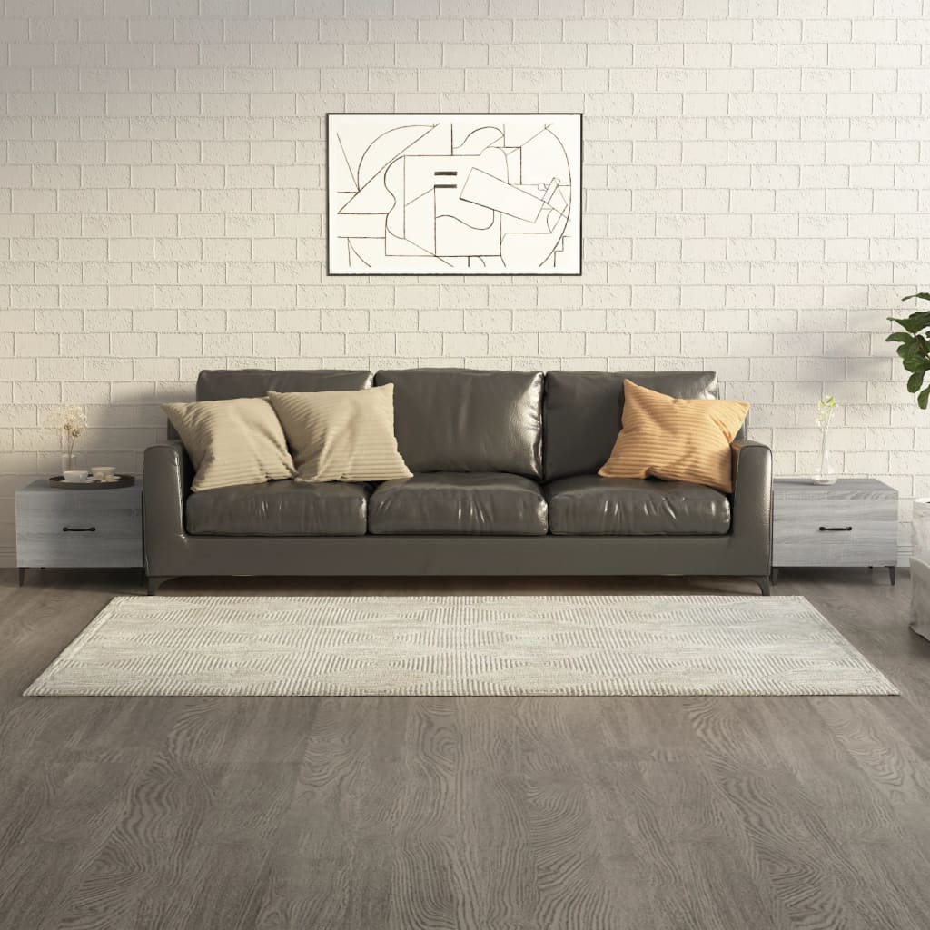 vidaXL Coffee Tables with Metal Legs 2 pcs Grey Sonoma 50x50x40 cm 1