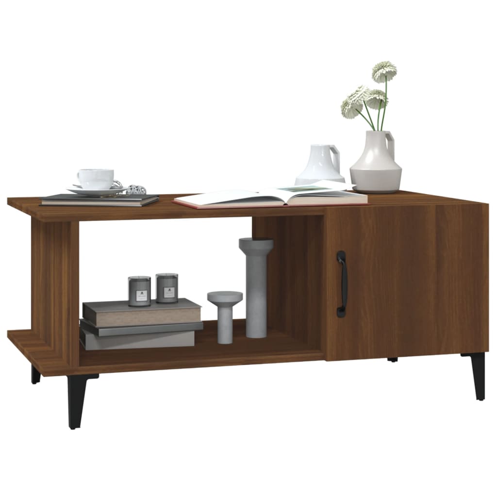 vidaXL Coffee Table Brown Oak 90x50x40 cm Engineered Wood 6