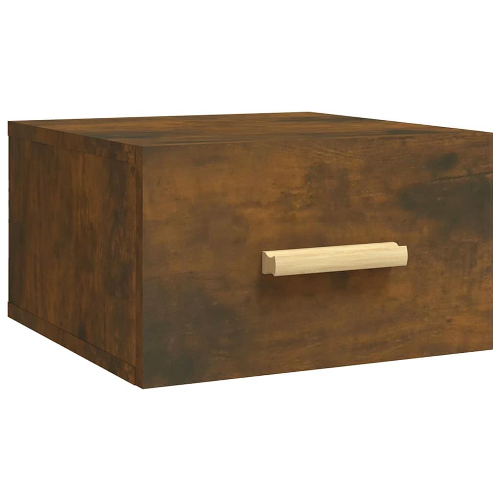 vidaXL Wall-mounted Bedside Cabinets 2 pcs Smoked Oak 35x35x20 cm 5