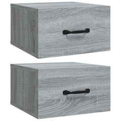 vidaXL Wall-mounted Bedside Cabinets 2 pcs Grey Sonoma 35x35x20 cm 2