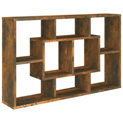 vidaXL Wall Shelf Smoked Oak 85x16x52.5 cm Engineered Wood 2