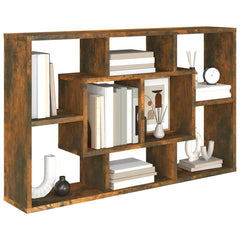 vidaXL Wall Shelf Smoked Oak 85x16x52.5 cm Engineered Wood 4