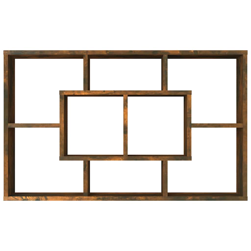 vidaXL Wall Shelf Smoked Oak 85x16x52.5 cm Engineered Wood 5