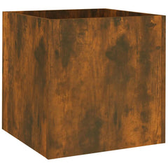 vidaXL Planter Box Smoked Oak 40x40x40 cm Engineered Wood 2