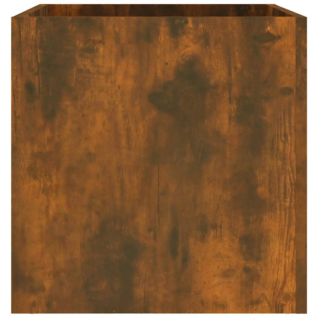 vidaXL Planter Box Smoked Oak 40x40x40 cm Engineered Wood 5