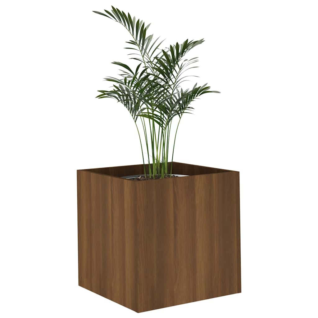 vidaXL Planter Box Brown Oak 40x40x40 cm Engineered Wood 4