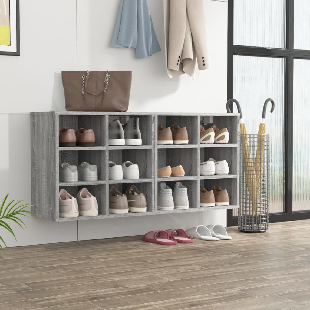 vidaXL Shoe Cabinets 2 pcs Grey Sonoma 52,5x30x50 cm 1