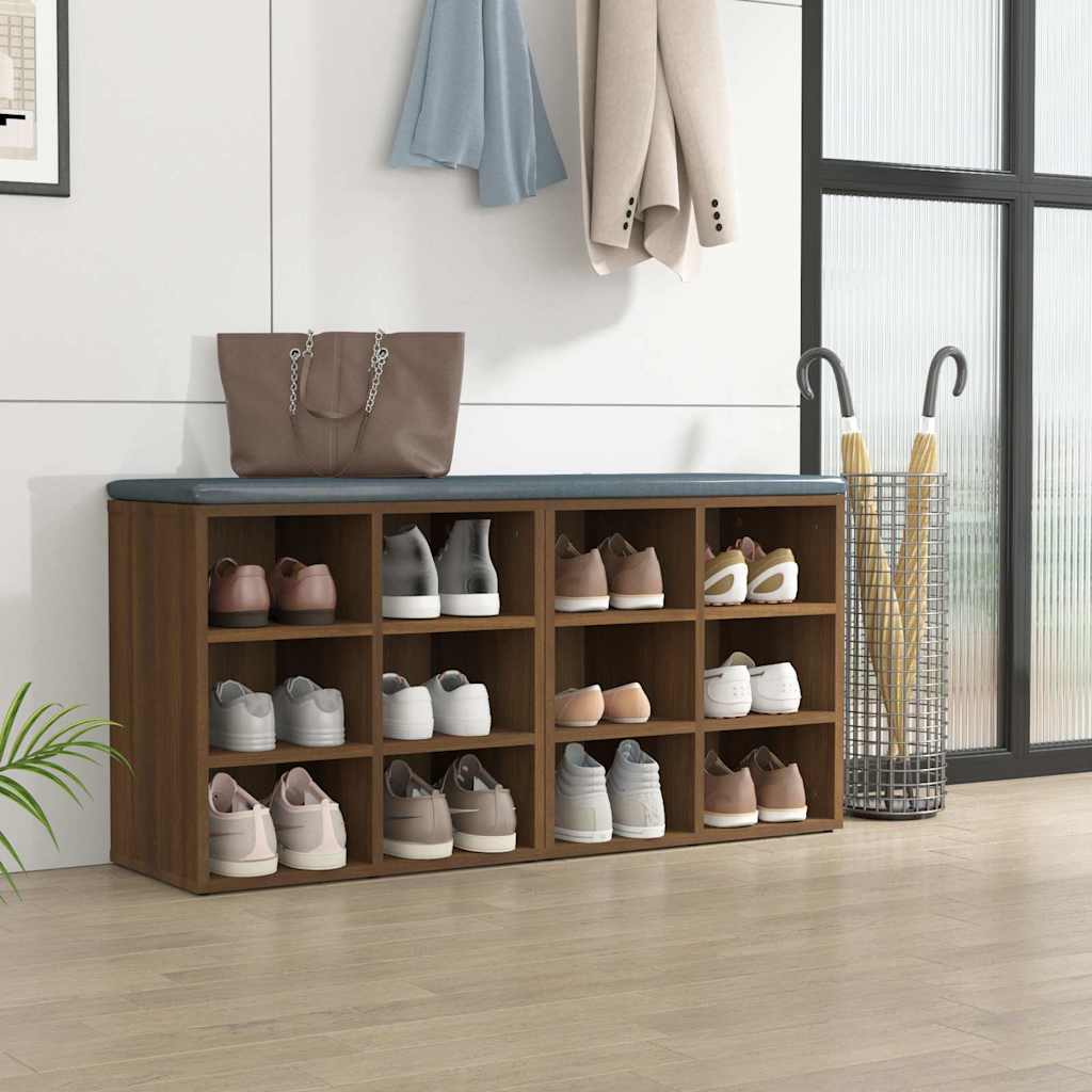 vidaXL Shoe Cabinets 2 pcs Brown Oak 52,5x30x50 cm 3