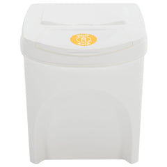 vidaXL Stackable Garbage Bin Boxes 4 pcs White 100 L Polypropylene 5