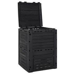 vidaXL Garden Composter Black 280 L Polypropylene 4