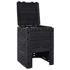 vidaXL Garden Composter Black 280 L Polypropylene 5
