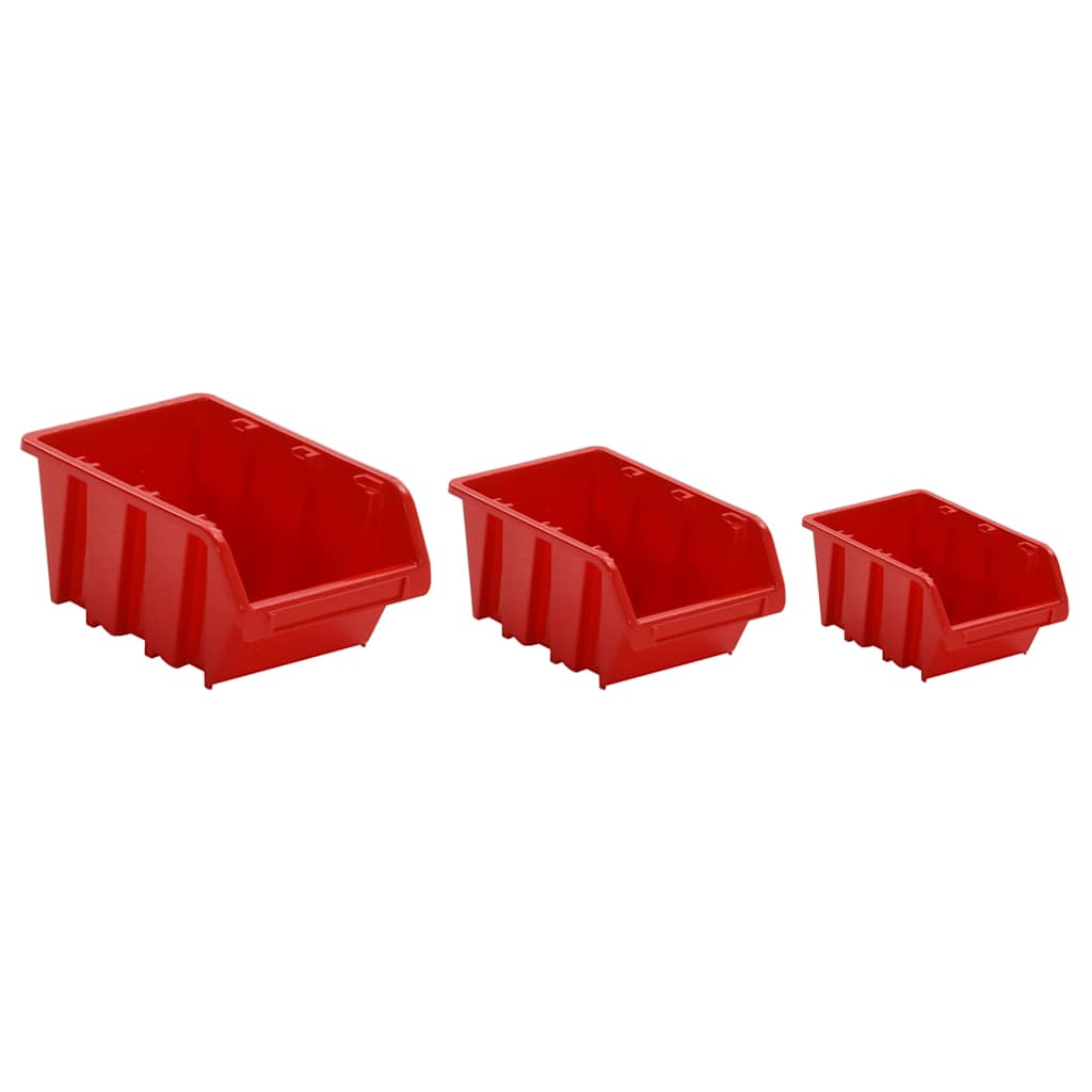 vidaXL 26 Piece Workshop Shelf Set Red and Black 77x39cm Polypropylene 5