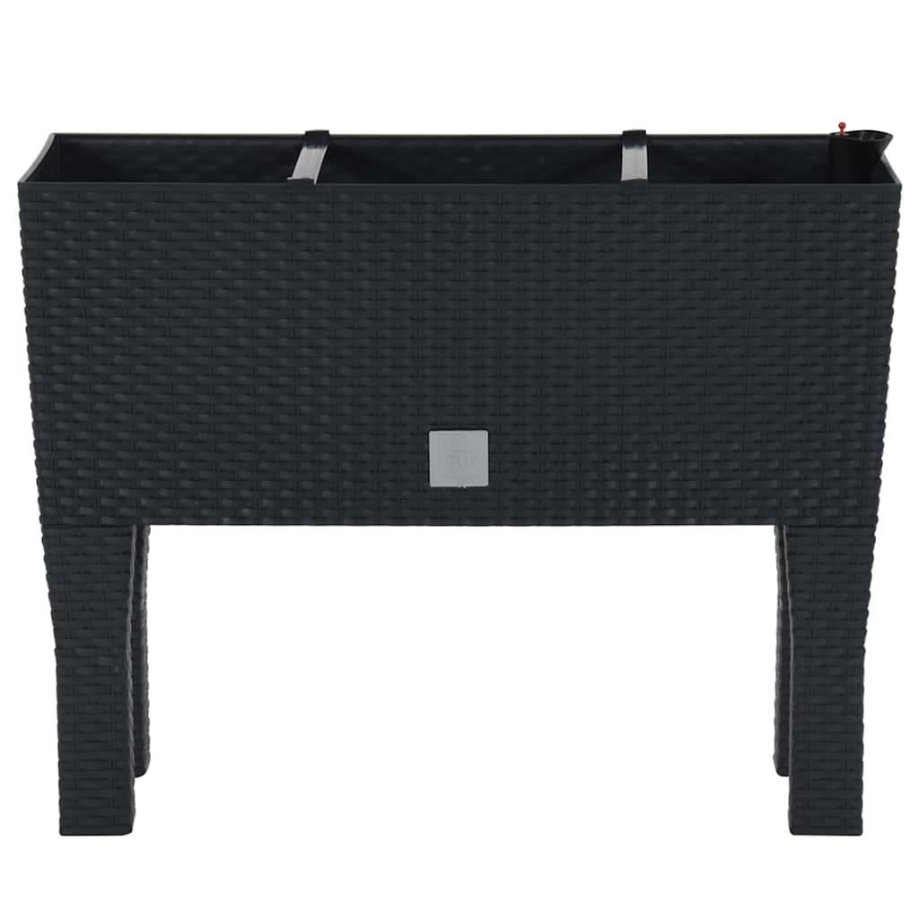 152208 vidaXL Raised Garden Bed Anthracite 60x25x46 cm PP Rattan 3