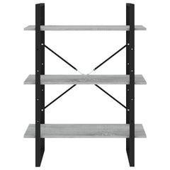 vidaXL 5-Tier Book Cabinet Grey Sonoma 80x30x175 cm Engineered Wood 6