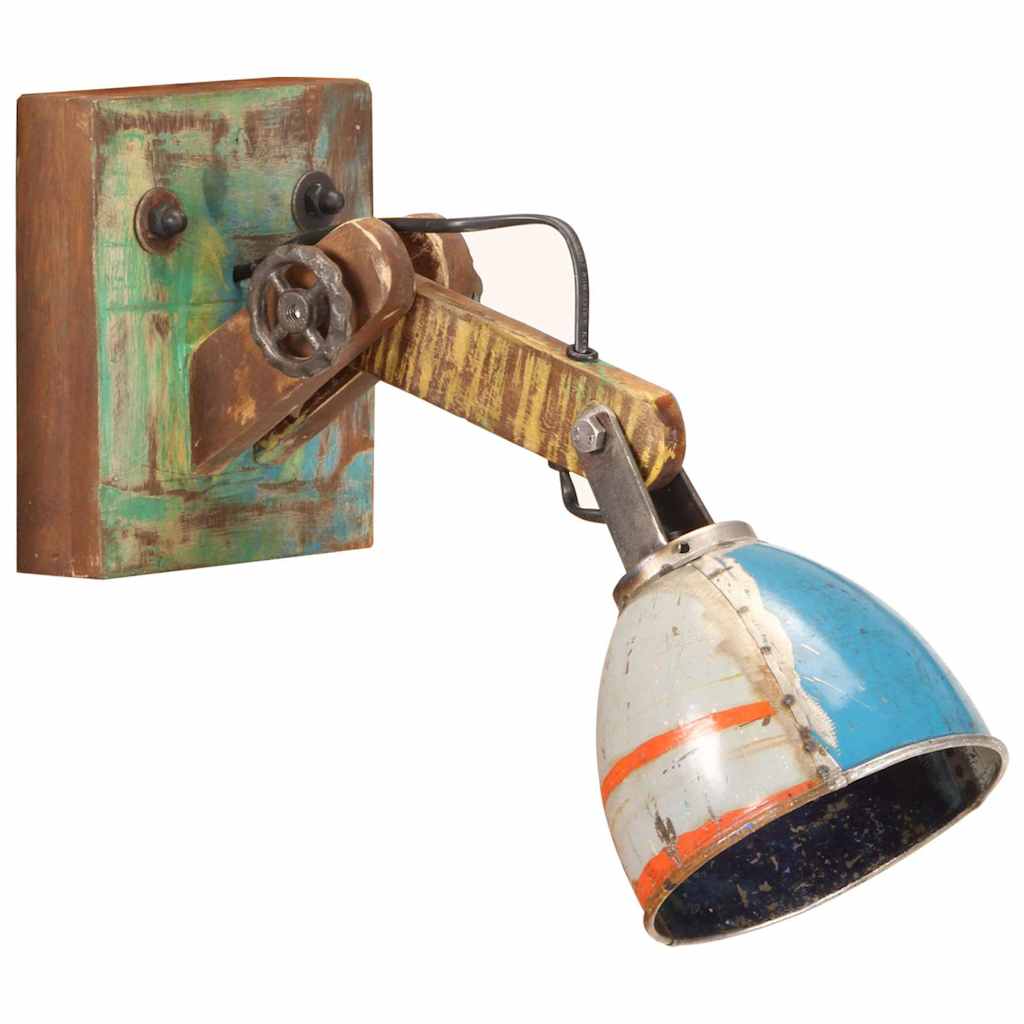 vidaXL Wall Lamp Industrial Style Multicolour Round E27 2