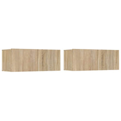 vidaXL 4 Piece TV Cabinet Set Sonoma Oak Engineered Wood 3