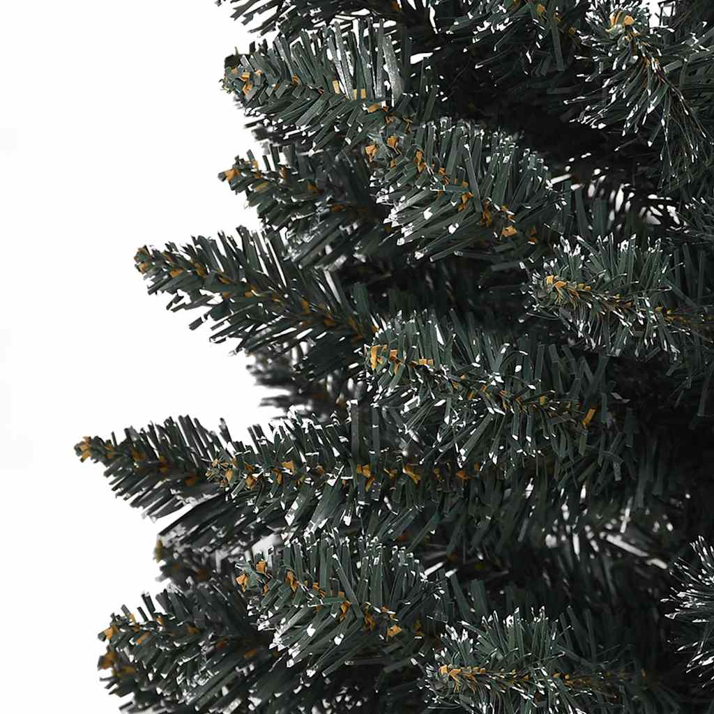 vidaXL Artificial Slim Christmas Tree with Stand Green 240 cm PVC 5