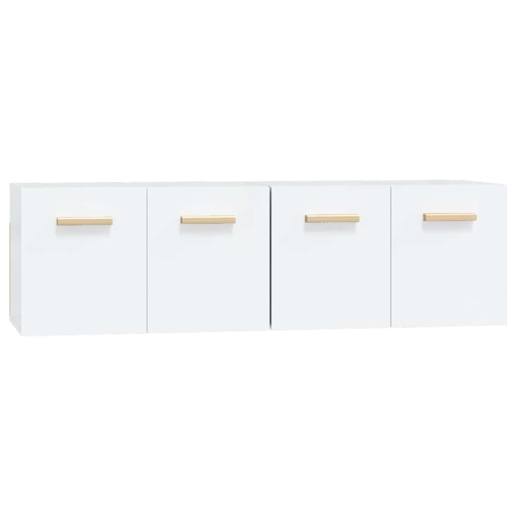 Wall Cabinets 2 pcs 60x36,5x35 cm Engineered Wood Depth 36.5 cm White 60 cm