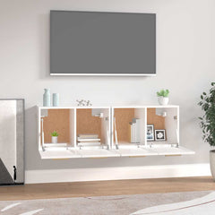 Wall Cabinets 2 pcs 60x36,5x35 cm Engineered Wood Depth 36.5 cm White 60 cm