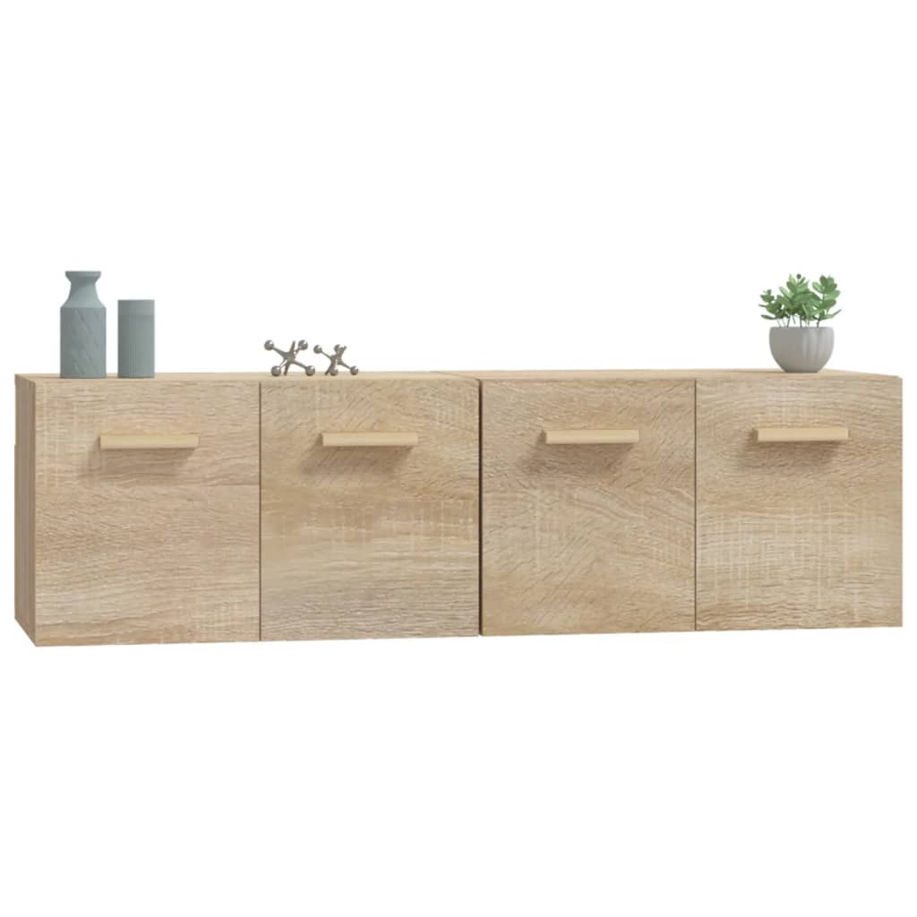 vidaXL Wall Cabinets 2 pcs Sonoma Oak 60x36.5x35 cm Engineered Wood 4