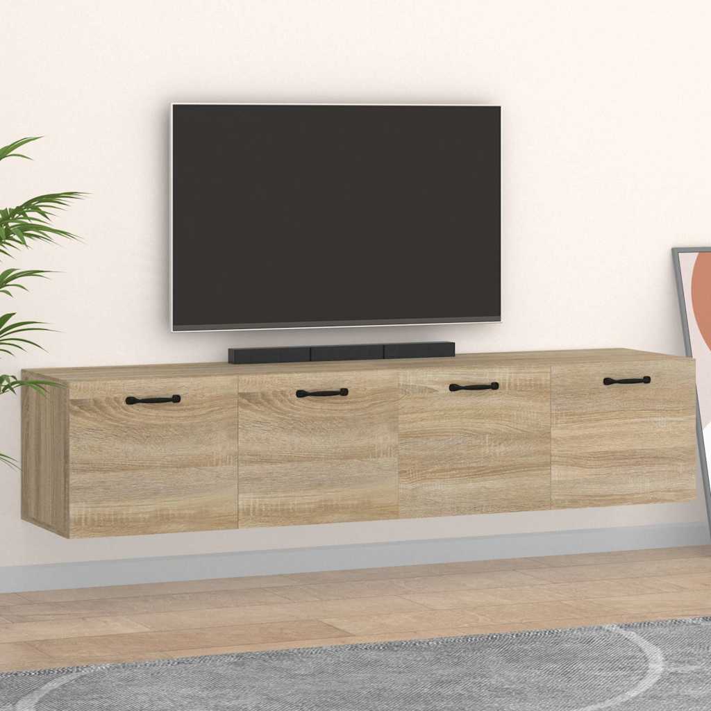 vidaXL Wall Cabinets 2 pcs Sonoma Oak 60x36.5x35 cm Engineered Wood 1