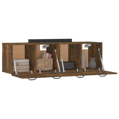 vidaXL Wall Cabinets 2 pcs Smoked Oak 80x35x36.5 cm Engineered Wood 4