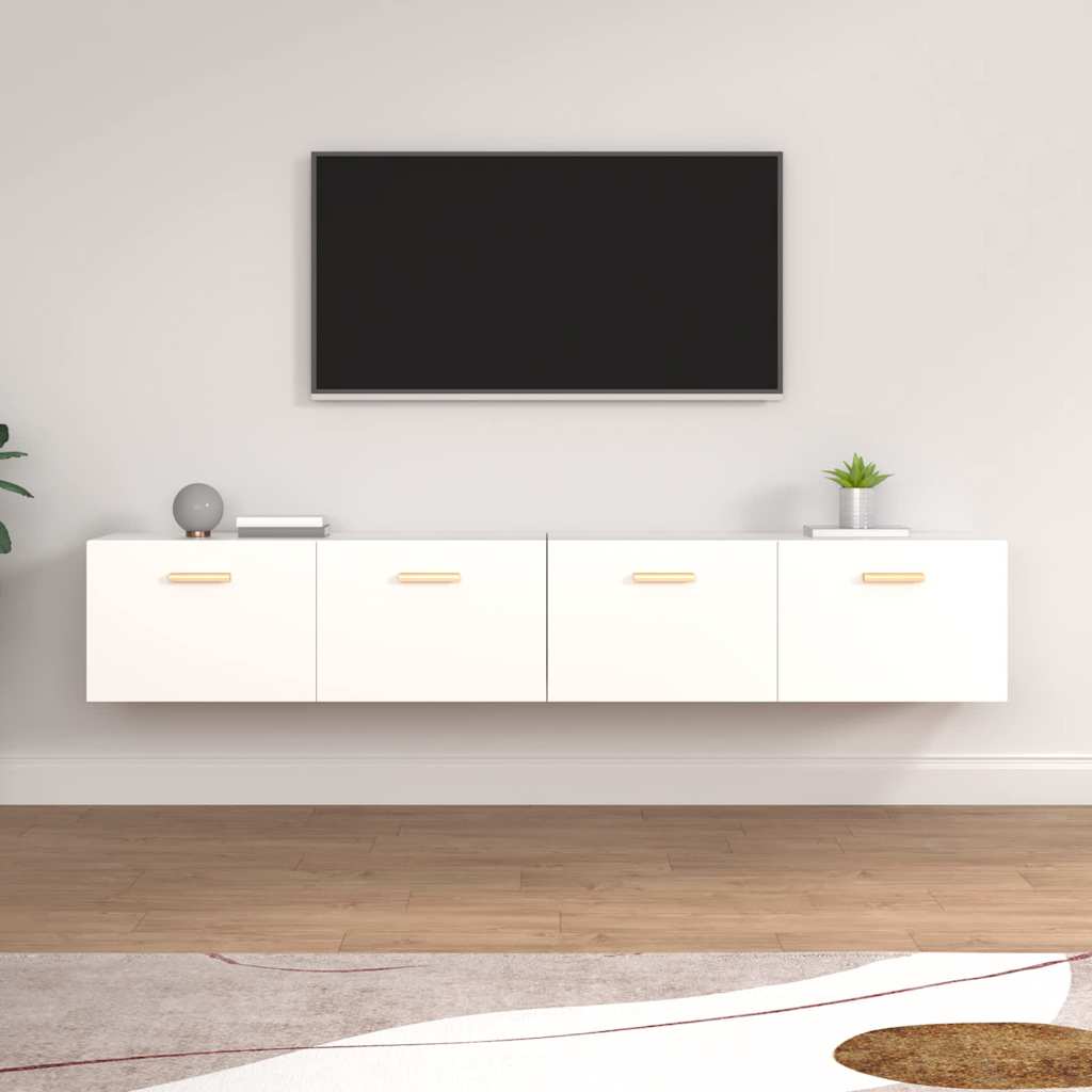 vidaXL Wall Cabinets 2 pcs White 100x36.5x35 cm Engineered Wood 1
