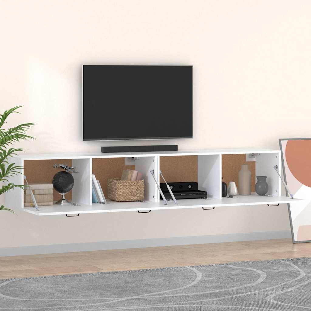 vidaXL Wall Cabinets 2 pcs White 100x36.5x35 cm Engineered Wood 3