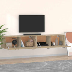 vidaXL Wall Cabinets 2 pcs Sonoma Oak 100x36.5x35 cm Engineered Wood 3