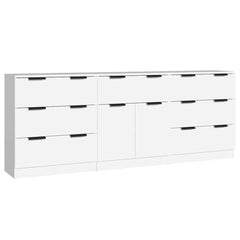 3 Piece Sideboards Engineered Wood White