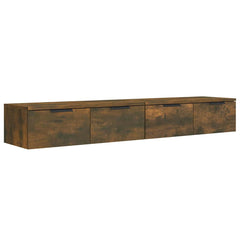 vidaXL Wall Cabinets 2 pcs Smoked Oak 68x30x20 cm Engineered Wood 2