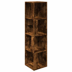 vidaXL Corner Cabinet Smoked Oak 33x33x132 cm Engineered Wood 2