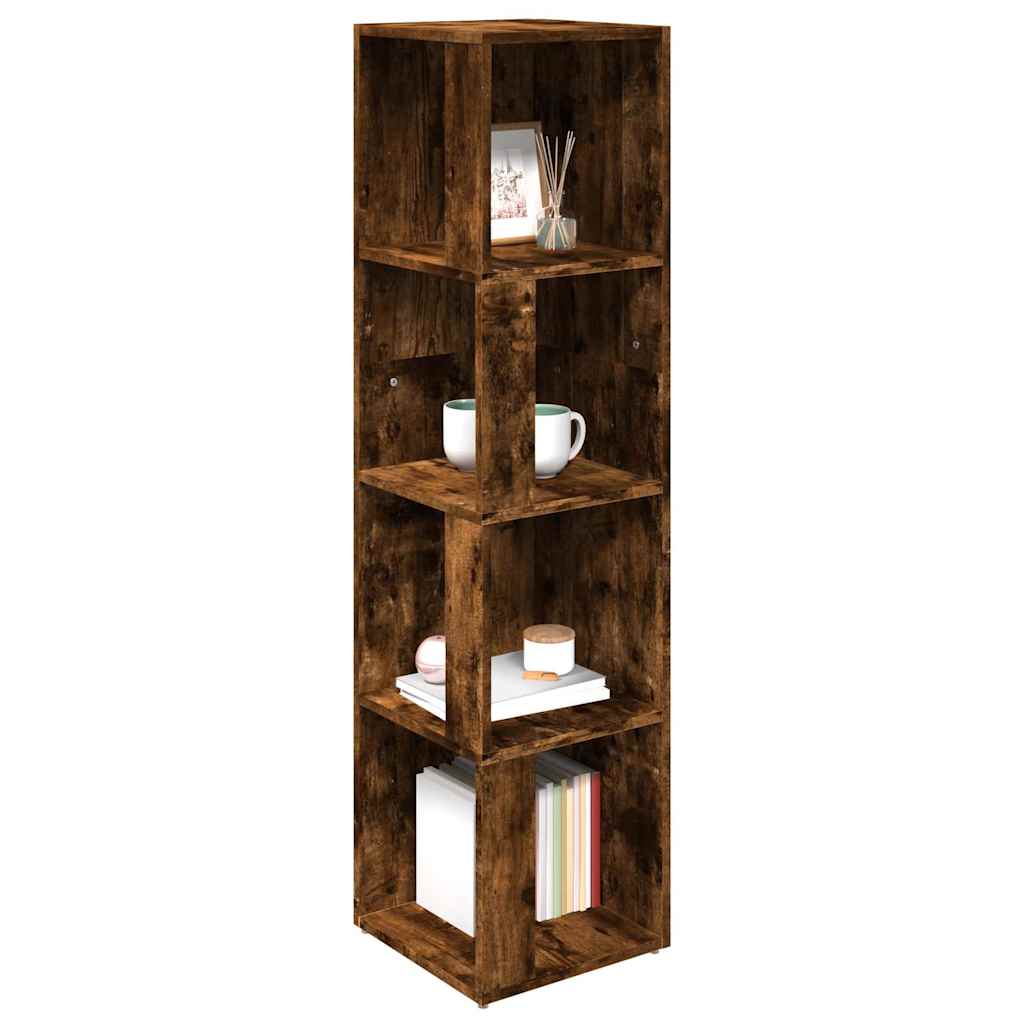 vidaXL Corner Cabinet Smoked Oak 33x33x132 cm Engineered Wood 6