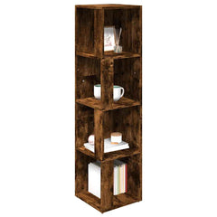 vidaXL Corner Cabinet Smoked Oak 33x33x132 cm Engineered Wood 6