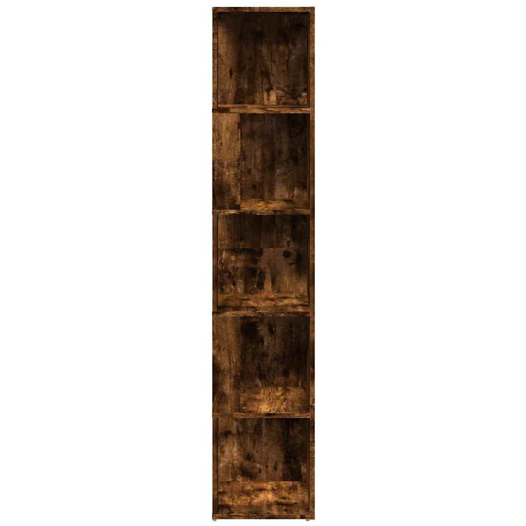 vidaXL Corner Cabinet Smoked Oak 33x33x164,5 cm Engineered Wood 4
