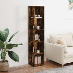 vidaXL Corner Cabinet Smoked Oak 33x33x164,5 cm Engineered Wood 3