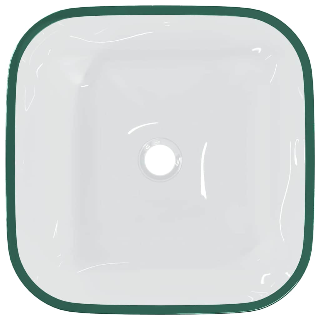 vidaXL Basin Glass 42x42x14 cm Transparent 4