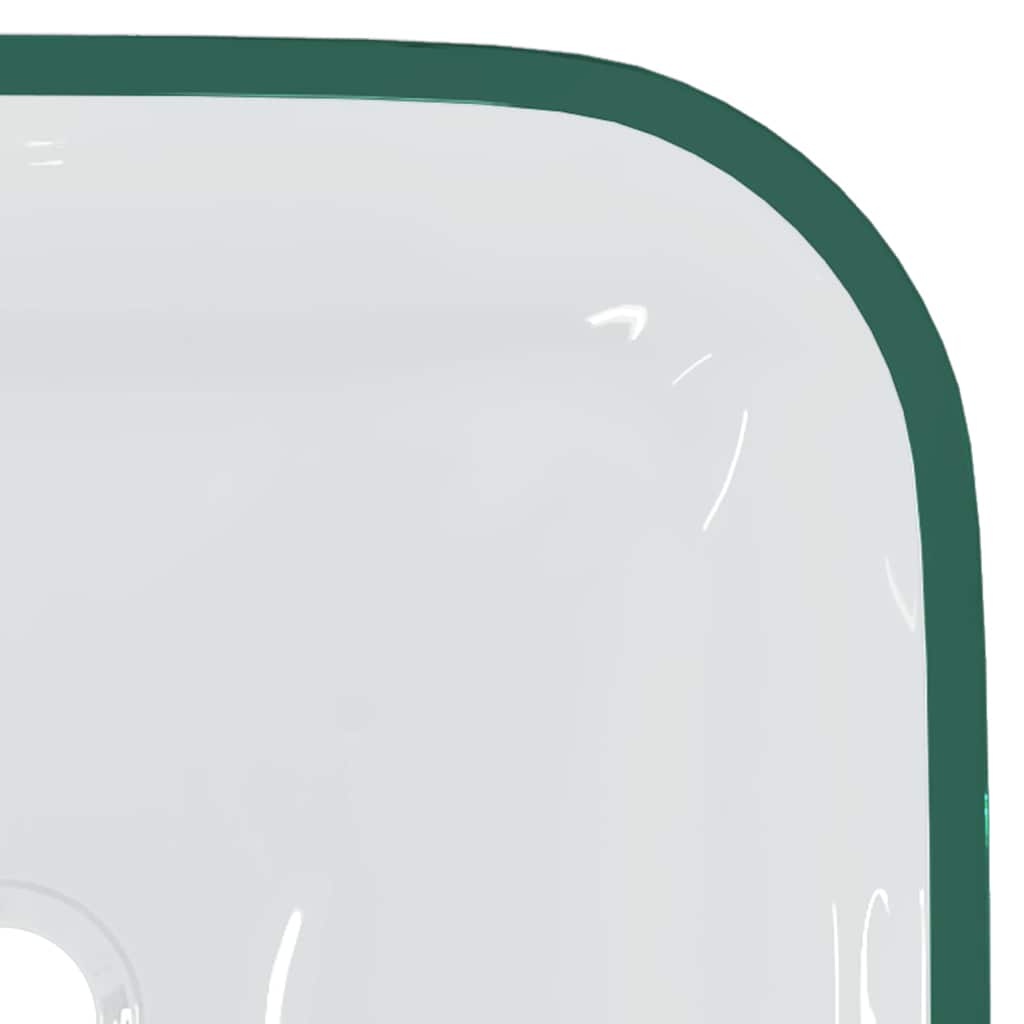 vidaXL Basin Glass 42x42x14 cm Transparent 5