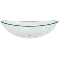 vidaXL Basin Tempered Glass 54.5x35x15.5 cm Transparent 3