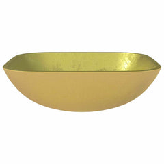 vidaXL Basin Glass 42x42x14 cm Gold 3