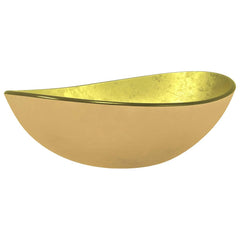 vidaXL Basin Tempered Glass 54.5x35x15.5 cm Gold 2