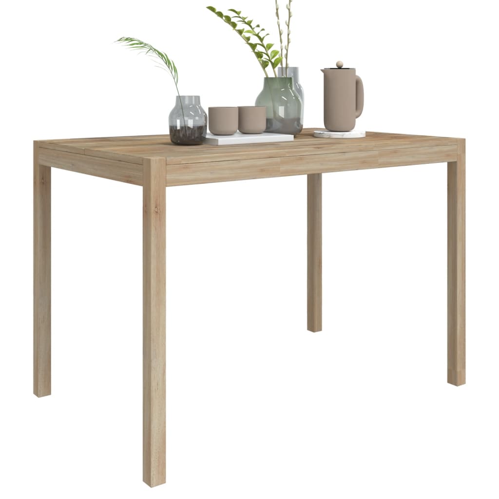 vidaXL Dining Table 110x70x75 cm Solid Wood Acacia 3