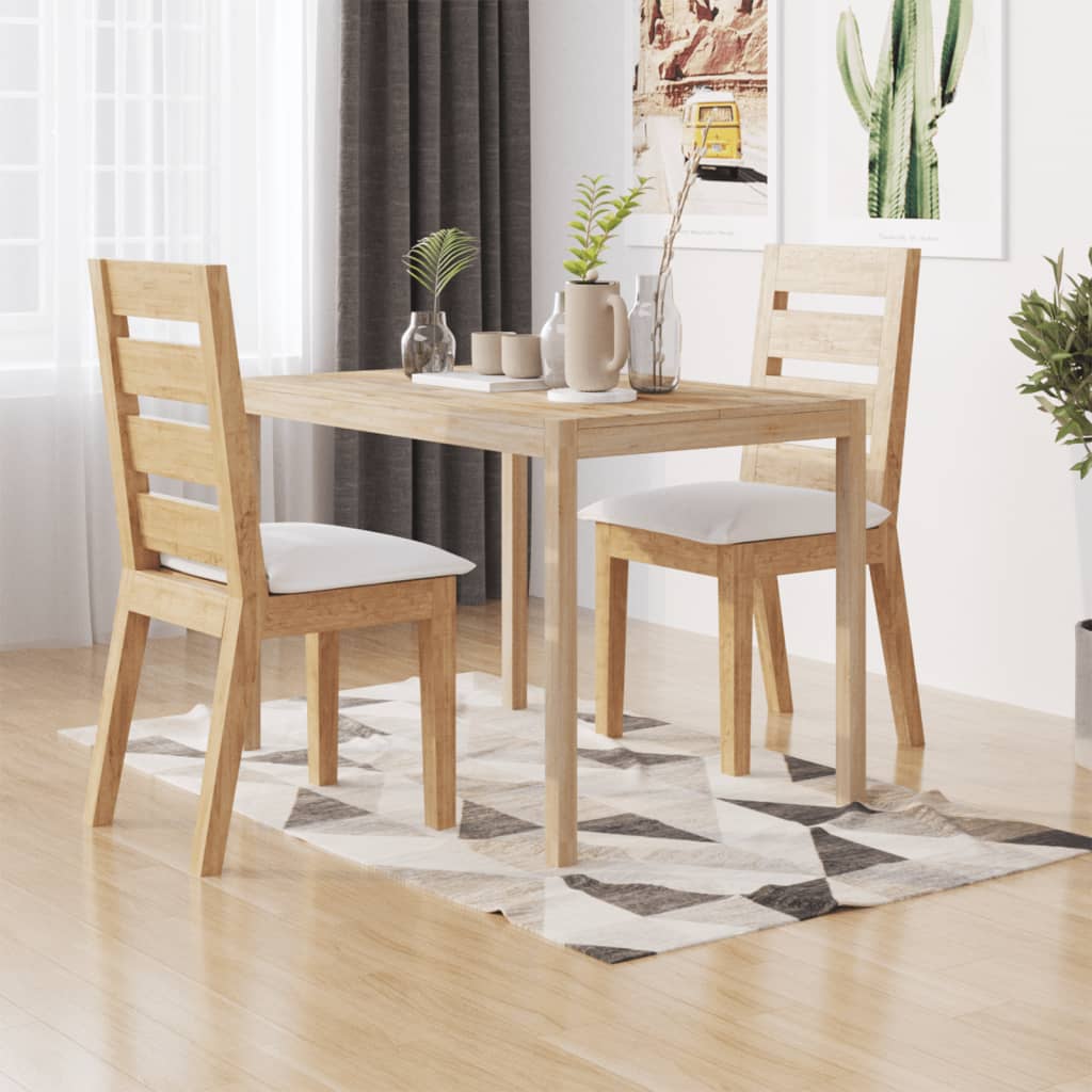 vidaXL Dining Table 110x70x75 cm Solid Wood Acacia 1